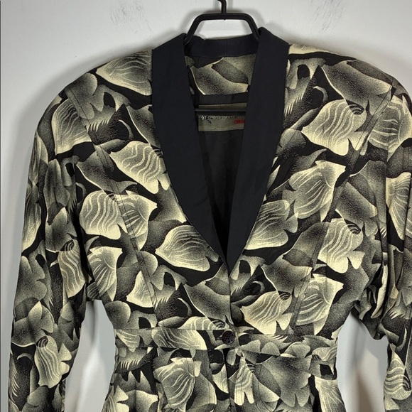 Vintage Rare Designer Black and Cream Blazer - Picture 4 of 10